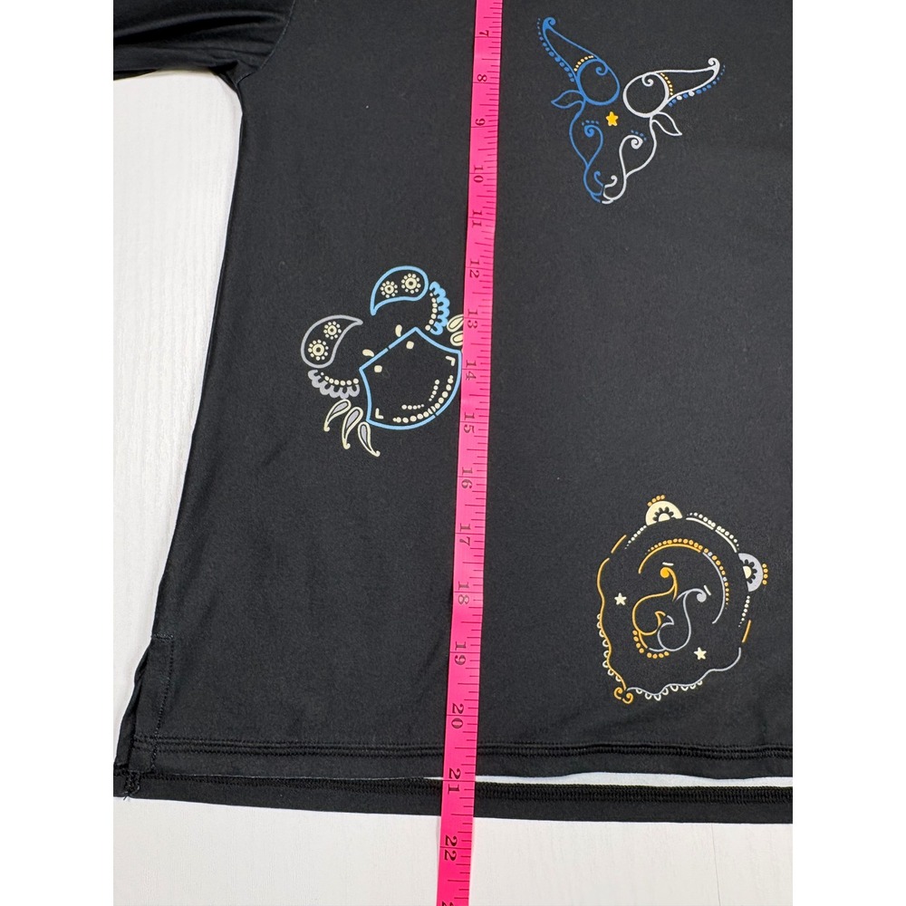 Johnny Was Active Celestin Step Hem Tee Black Zodiac Celestial Long Sleeve S NEW - Picture 12 of 14